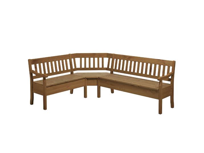 Eckbank Boston I 213cm Braun/Kiefer Laugenfarbig