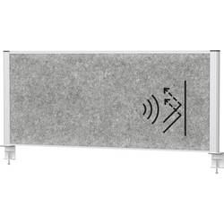 Maul 9751295 Tischtrennwand Vlies Dunkelgrau, Silber