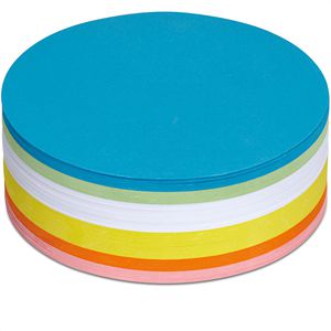 Maul Moderationskarten 63947, 250 Stück, rund, farbig sortiert, Ø 13,5cm