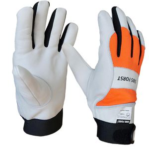 SWS Kettensägenhandschuhe Forsthandschuhe, 91310, Schnittschutzklasse 1, Kuhleder, Größe 7/S
