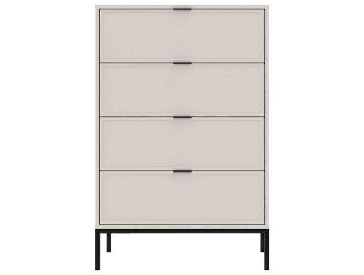 Mid.you Kommode Deco, Schwarz, Kaschmir, Metall, 4 Schublade(n) Schubladen, 75.9x115.5x40 cm, Wohnzimmer, Kommoden & Sideboards, Kommoden