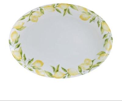 Mikasa Lemons Oval Serving Platter, 14 Inch