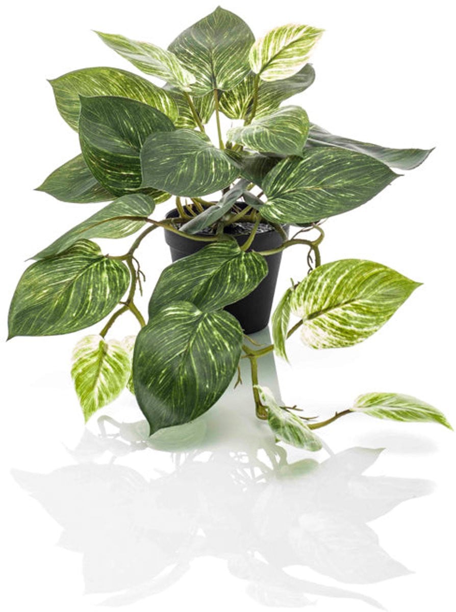 Emerald Kunstplant Scindapsus in pot groen/wit 55 cm