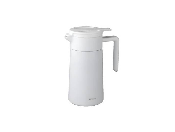 Hario doppelwandige Thermokanne mit Keramikbeschichtung, 600 ml – Weiß