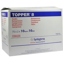 Topper 8 Kompressen 10x10 cm steril 75X2 St