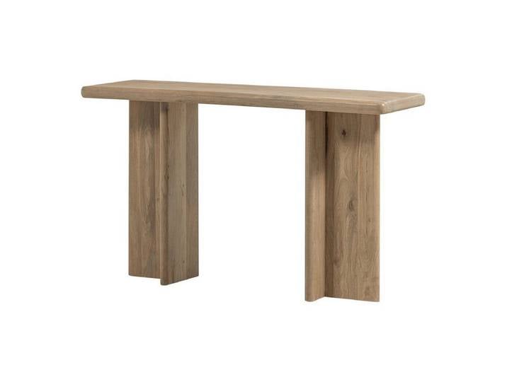 WOOOD Konsole / Schminktisch Ato - Mangoholz Natur, 80 cm, Naturtönen für ein natürliches Flair, abgerundete Ecken