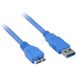 Sharkoon USB 3.0 A auf Micro-B (3 m, USB 3.2 Gen 1), USB Kabel