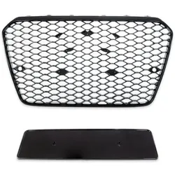 Sport Kühlergrill Grill ohne Emblem Schwarz glanz passend für Audi A5 B8 8T 11-17