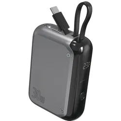4smarts Pocket Charger (10000 mAh, 30 W, 37.37 Wh), Powerbank, Grau