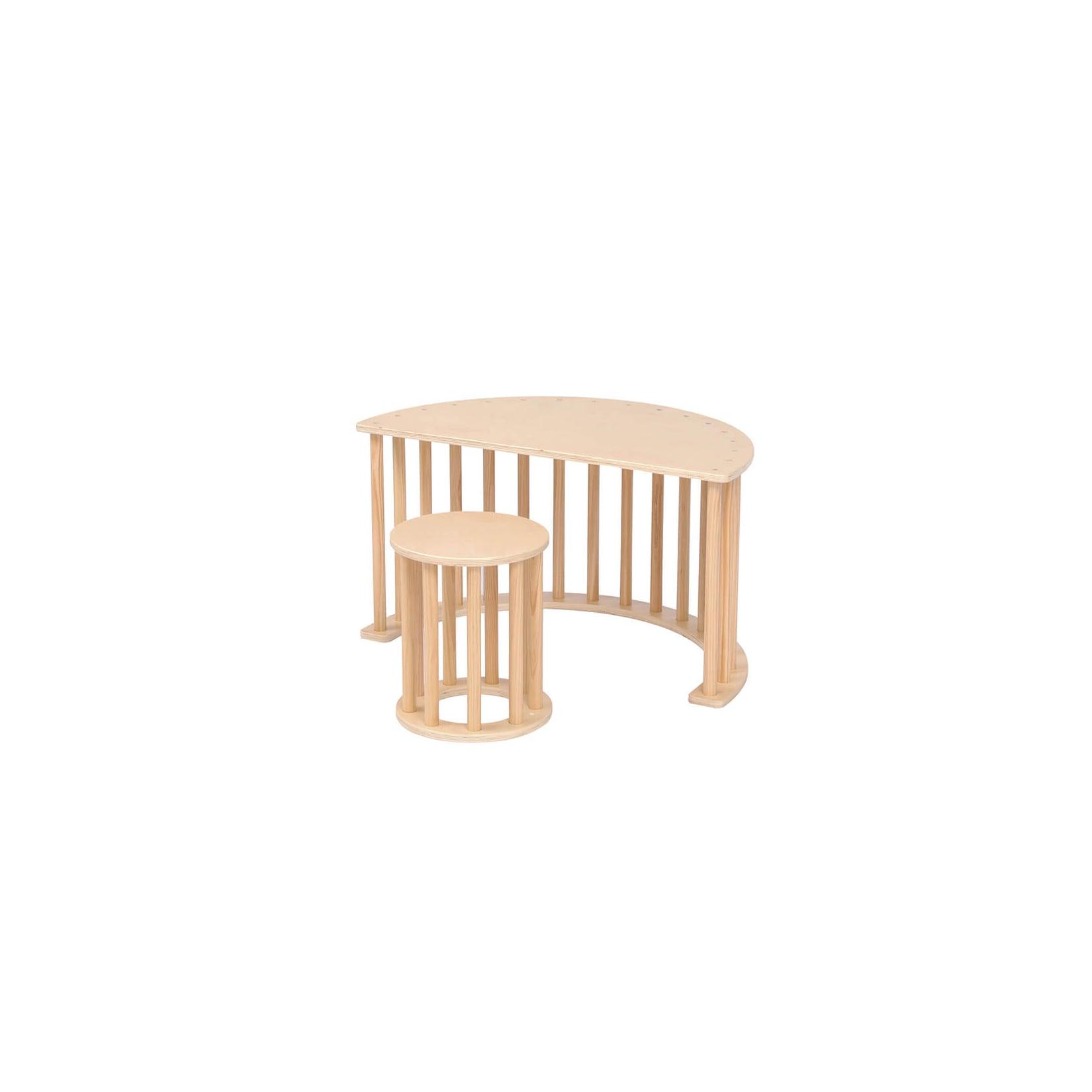 HOME DELUXE Kinderwippe inkl. Hocker und Auflage NALAN – Natur