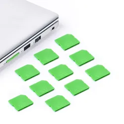 [SmartKeeper ESSENTIAL] 10 x SD Port Schlösser ohne Micro Typ Schlüssel / Grün