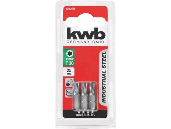 KWB - Schroefbits Torx 25mm - 3 stuks - Torx 30