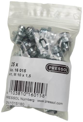 Pressol Kegelschmiernippel H1-gerade, M 10 x 1,5 25St.