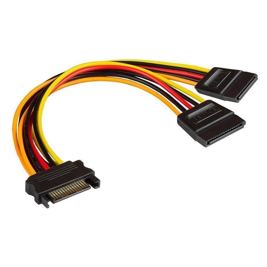 Good Connections SATA Y-Stromkabel (20 cm, 15 pin S-ATA) (5021-2SBSS)