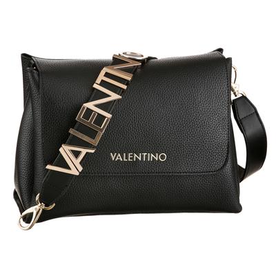 Schultertasche VALENTINO BAGS "ALEXIA", Damen, Gr. B/H/T: 27cm x 20cm x 12cm, schwarz, Lederimitat, unifarben, Taschen Schultertasche, Damen Handtasche, Schultertasche, Tragetasche mit Überwurf