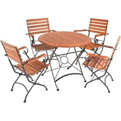 Gartenmöbel-Set Wien 5-tlg. klappbar Holz