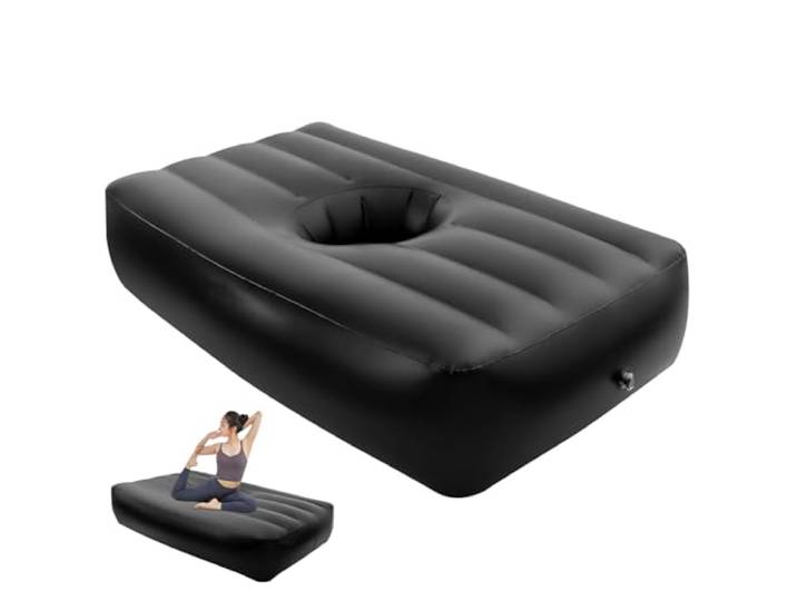 Matratzen, BBL-Bett, 77 x 44 x 17 Zoll, aufblasbarer ergonomischer BBL-Stuhl mit Loch für Hintern, Komfort für drinnen und draußen
