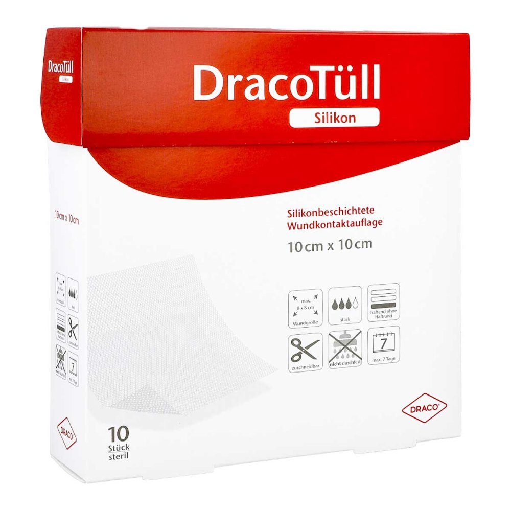 Dr. Ausbüttel GmbH & Co. KG Dracotüll Sil.10x10 cm silikonbes.Wundkont.Aufl. 08839788