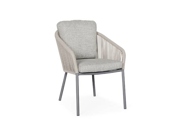 SUNS NAPPA Gartenstuhl Aluminium/Geflecht royal grey matt