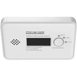 Wisualarm, Gefahrenmelder, HY-GC20B Kohlenmonoxid-Melder inkl. 10 Jahres-Batterie batteriebetrie