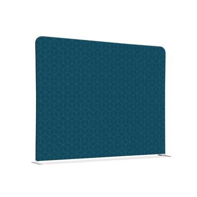 SHOWDOWN Displays Showdown Textil Raumteiler Basic - 150-150 Doppel Hexagon - Blau - Silberner Rahmen