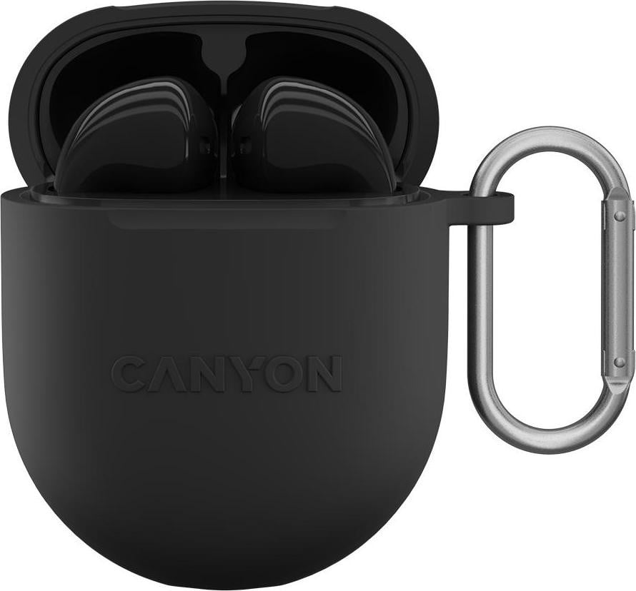Canyon TWS-6 Bluetooth-hoofdtelefoon met Gaming-modus, Zwart