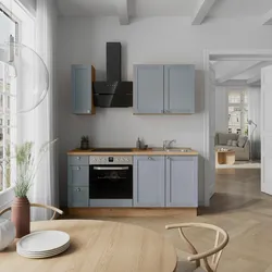 Küchenleerblock Frame High o. Geräte Blaugrau