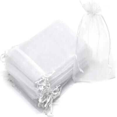 Inspired Finds Fruit Protection Bags 50 Pack Reusable Garden Netting Bags For Birds And Insects white