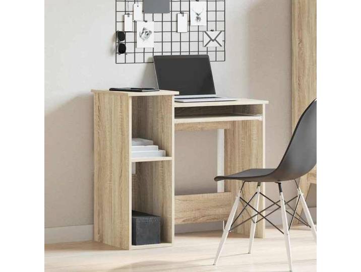 Remise Bureau informatique - Table de Bureau avec étagères chêne sonoma 84 x 40 x 78 cm JILIMAISON2025 11931823