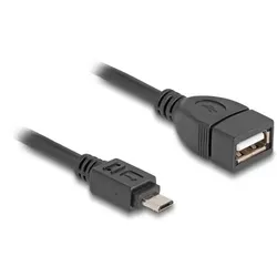DELOCK USB 2.0 OTG Kabel Typ Micro-B Stecker > Typ-A Buchse 11cm