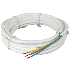 H05VV F310W 5M - Schlauchleitung H05VV-F, 3 x 1,0 mm, 5 m, weiß