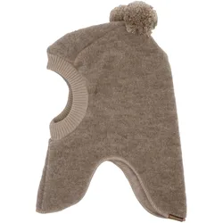 maximo Wollfleece-Schlupfmütze mit Bommel, braun, 47