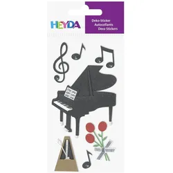 6x Heyda, Sticker, Sticker-Etikett Musik 7 Stück bunt (7 Sticker)