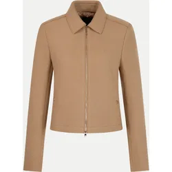Kurze Walkjacke aus Wolle Beige 40