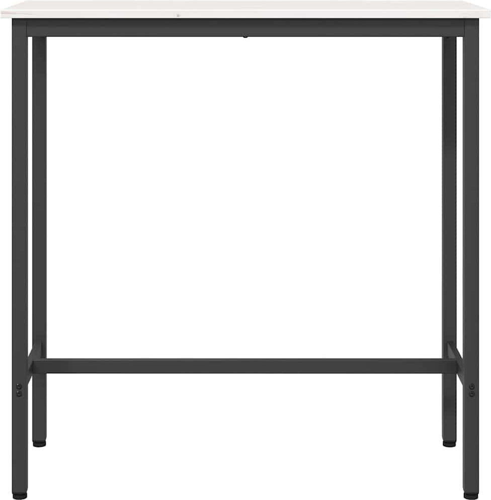 Metro Rectangular Dining Table with Steel Base White 101cm H x 100cm W x 40cm D