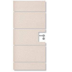 aixFOAM Akustikplatte DOORIE, Tür-Außenseite, Set, 98,5 x 211 x 5 cm, Filz & Schaumstoff, cremeweiß