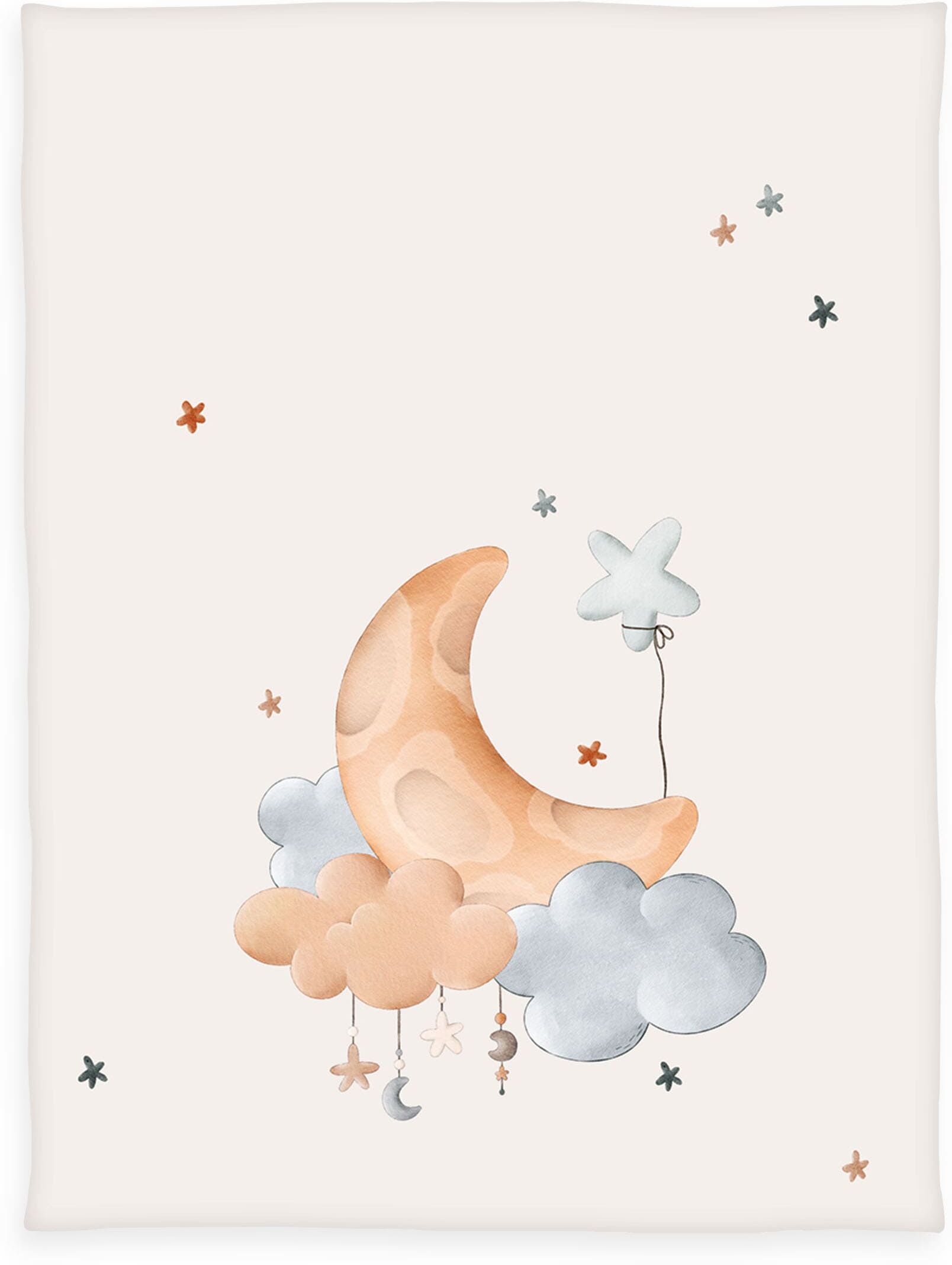 Babydecke BABY BEST "BabyBest Moon and Stars", bunt, B:75cm L:100cm, Polyester, Wohndecken, Babydecke, niedliches Motiv bunt B/L: 75cm x 100cm