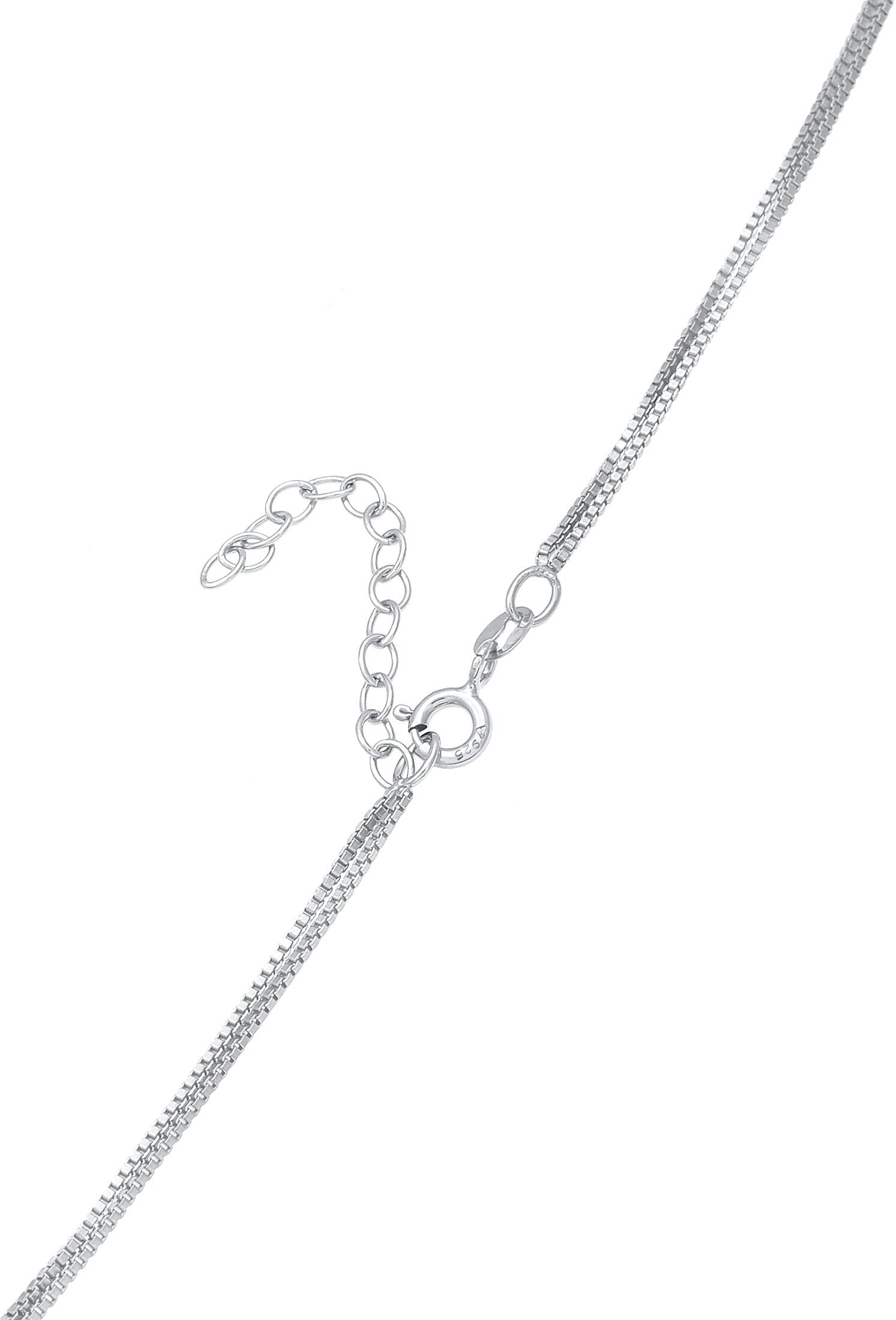 Choker ELLI "Halskette Choker Verschlungen Venezianer 925 Silber" Gr. 36, silber, Halsketten, Damen, ohne Stein, Silber 925 (Sterlingsilber), Choker