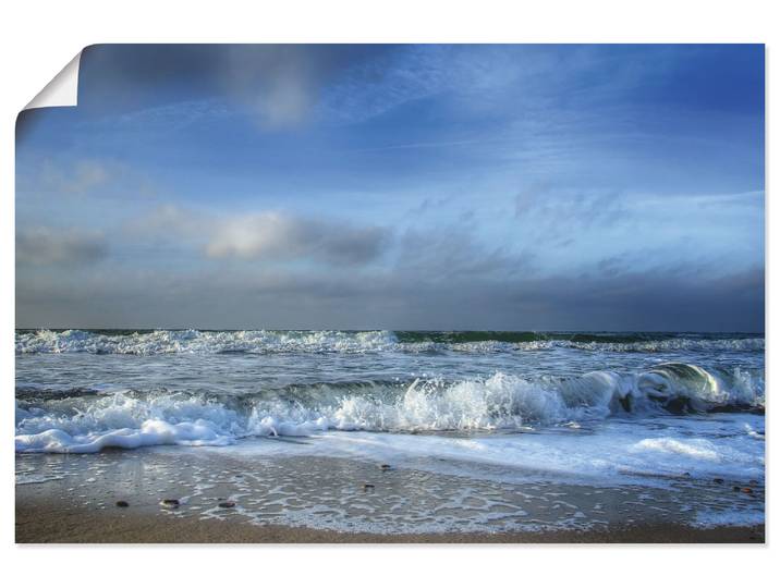Wandbild ARTLAND Ostsee , blau (farbe bild(er): blau), B:60cm H:40cm, Bilder, Wandbild, als Leinwandbild, Poster in verschied. Grössen