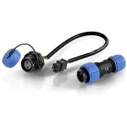 Quwireless QPSP2 - QuPS2 - Steckdose und Stecker für den Aussenbereich - 2-PIN-Set, Elektronikkabel + Stecker