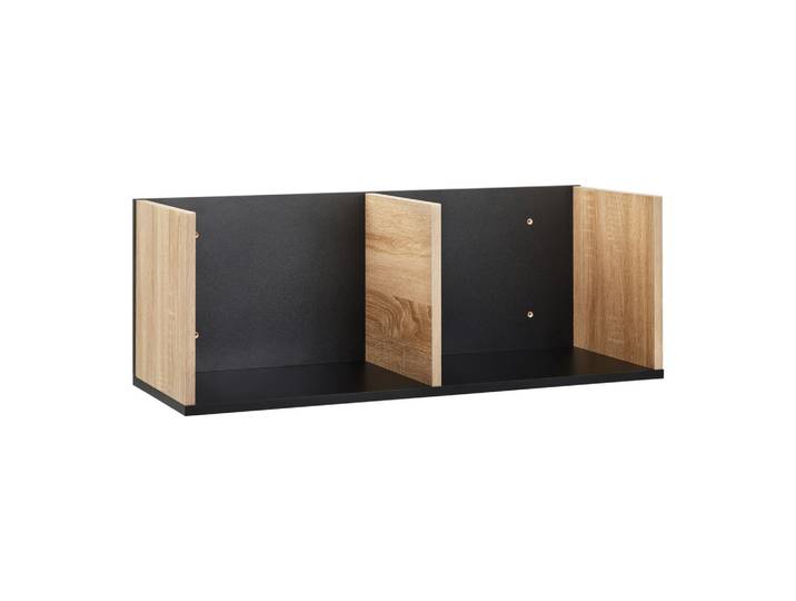 Wandregal Lori Natur/Schwarz MDF