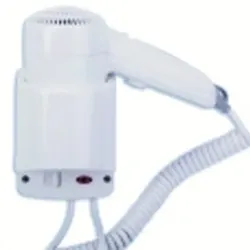 Haartrockner Orgavente YUL BASIC ABS weiß 1200 W zur Wandmontage, Zertifikat CE