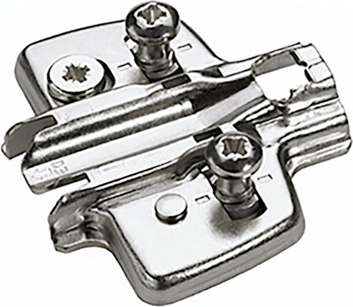 Hettich Möbel-Kreuzmontageplatte 9075063 vernickelt)