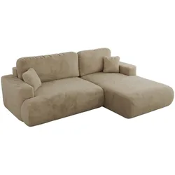 ECKSOFA OVO L Beige Plüsch - Rechts Seite