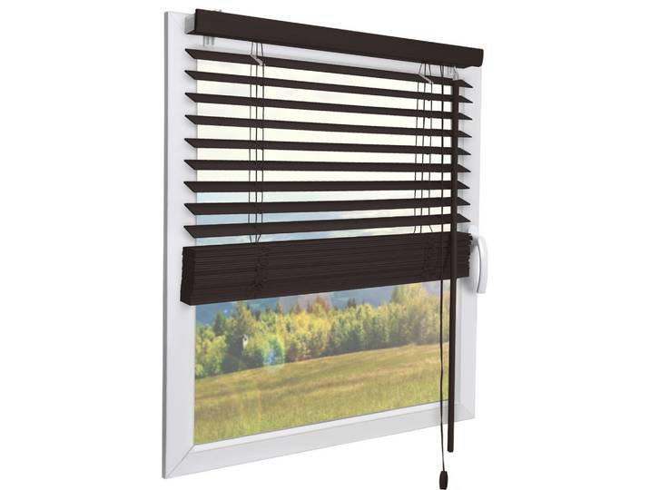 HOLZJALOUSIE SolDecor JH3 60/130 cm Dunkelbraun