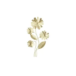 HOME STORY Wanddekoration Blumen   ¦ gold ¦ Edelstahl,Metall ¦ Maße (cm): B: 81,9 H: 6,4