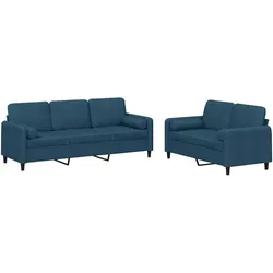 vidaXL, Sofa + Bettsofa, Sterling (Mit Zierkissen) (2-Sitzer, 3-Sitzer, Polstergruppe)