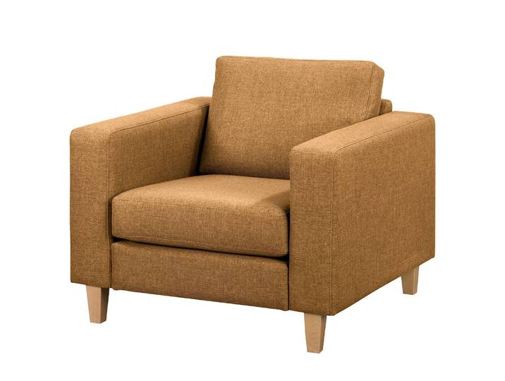 Sessel Gelb Webstoff Lark 94 x 86 x 90cm