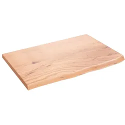 vidaXL Wandregal Hellbraun 60x40x2 cm Massivholz Eiche Behandelt