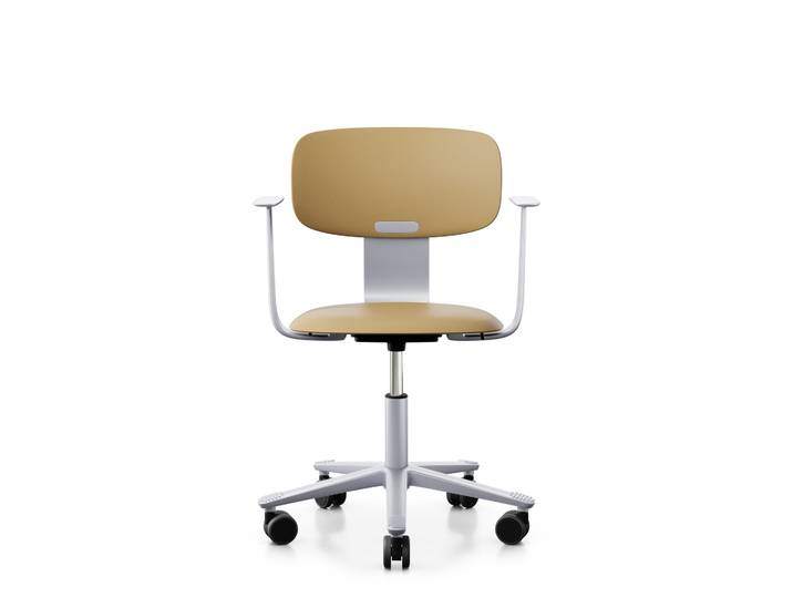Arbeitsstuhl HAG Tion 2100 mit Fixarmlehnen, Gelb, Neu, Ergonomischer Stuhl - ideal für flexibles Arbeiten